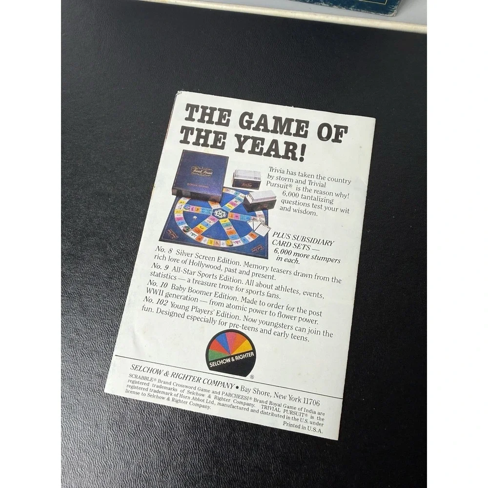 Vintage 80's Original Trivial Pursuit Master Game Genus + Young Players Edition